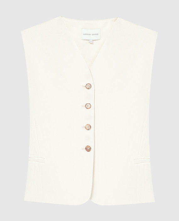 IBA beige vest with linen