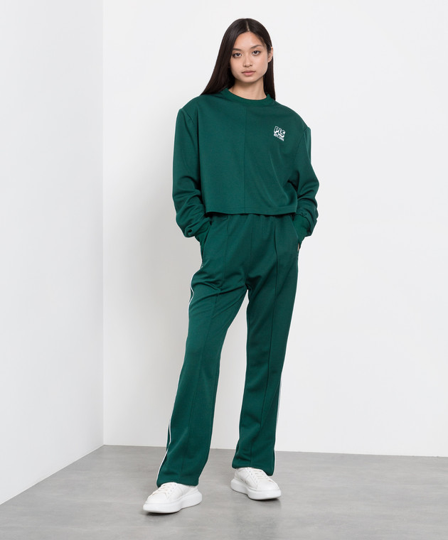 Philosophy di Lorenzo Serafini Темно-зелені спортивні штани з вишивкою логотипу A0315745 зображення 2
