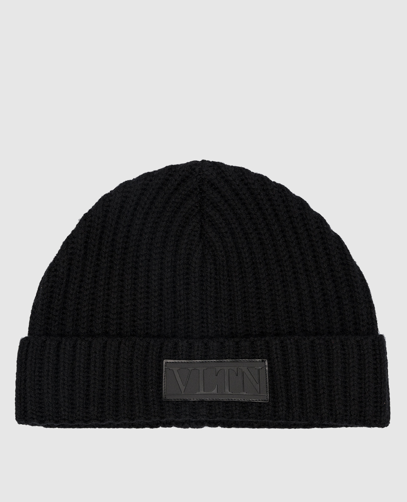 Black wool cap with VLTN logo