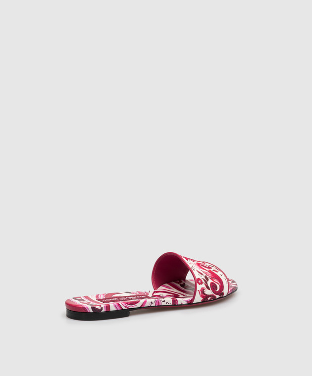 Dolce&Gabbana Pink flip flops in Majolica print CQ0571AP036 image 3