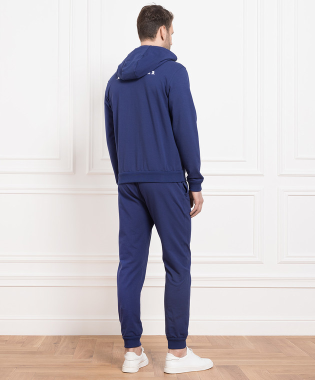 Kiton Синий спортивный костюм с вышивкой логотипа UMK0241 изображение 4