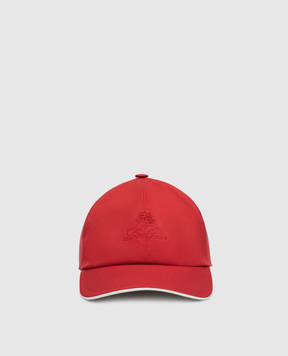 Loro Piana Червона кепка з вишивкою логотипу FAB1977