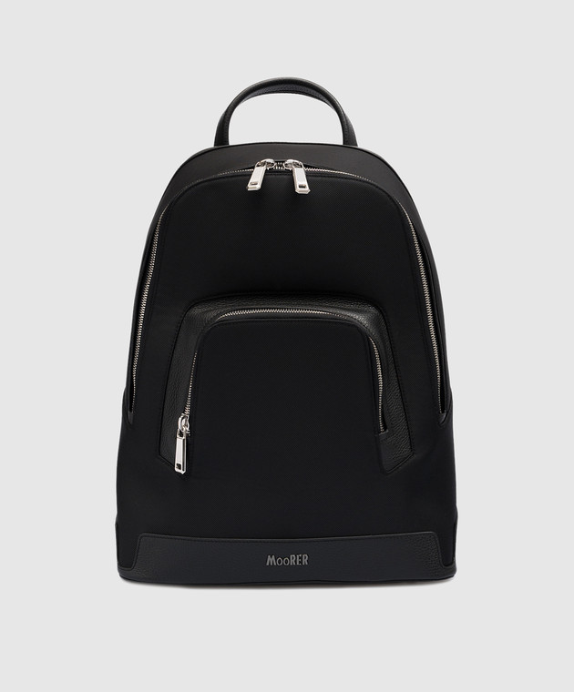MooRER Black backpack with logo ZAINOCP