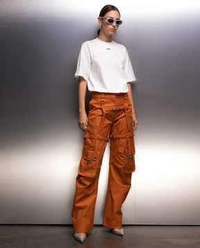 Off-White Помаранчеві штани-карго OWCF019F23FAB001