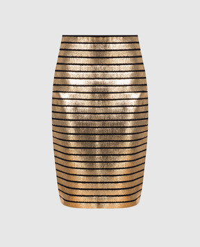 Balmain Golden pencil skirt AF1LC020KD52