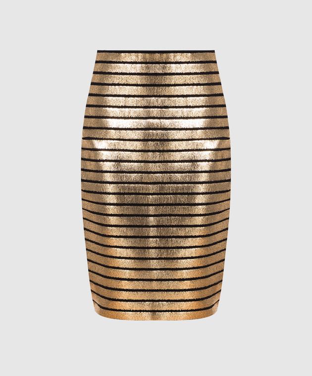 Balmain Golden pencil skirt AF1LC020KD52