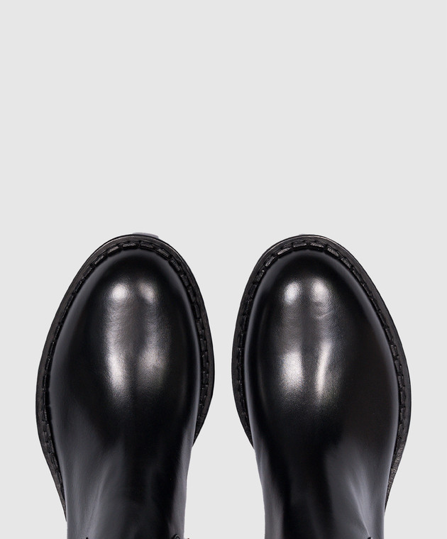 Santoni Black leather boots WSAL70563BJ2TLGA image 4