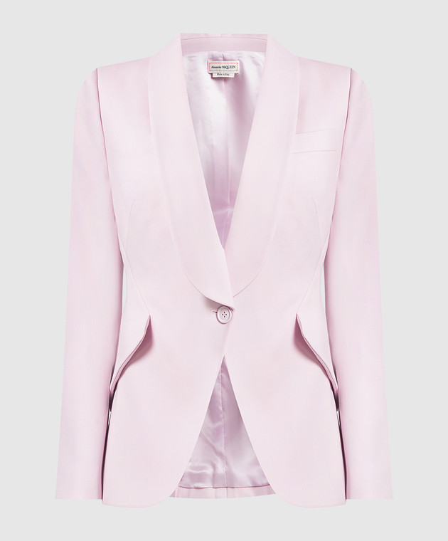 Alexander McQueen De Poudre pink wool jacket 733557QJAAC