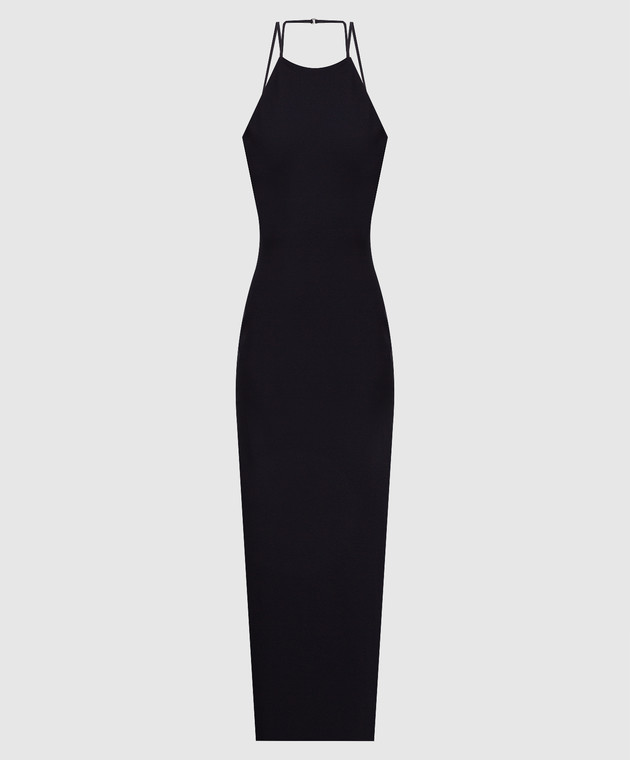 The Row Black Coralia maxi dress with open back 7214K512 buy