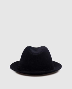 Borsalino Синяя шляпа с логотипом 390083