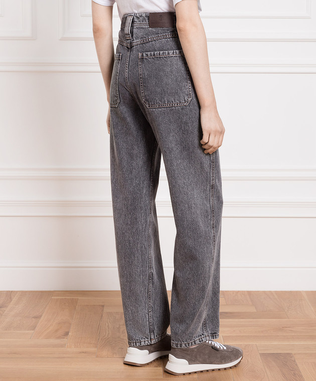 Brunello Cucinelli Серые джинсы с цепочкой мониль MA095P5805 изображение 4