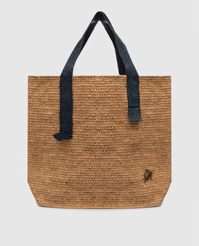 Vilebrequin Коричневая пляжная сумка Babeth из рафии. BTHU3102