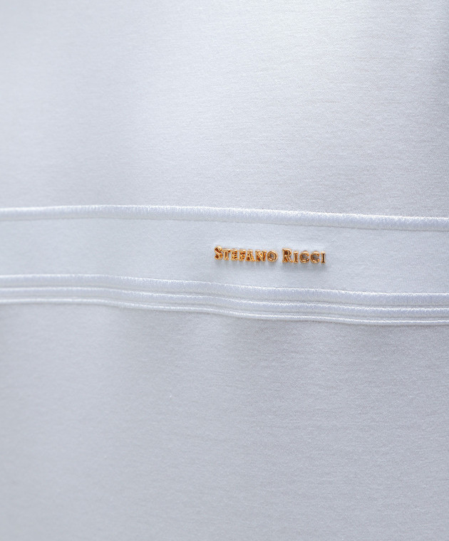 Stefano Ricci White t-shirt with metallic logo MNH3402670803 image 5