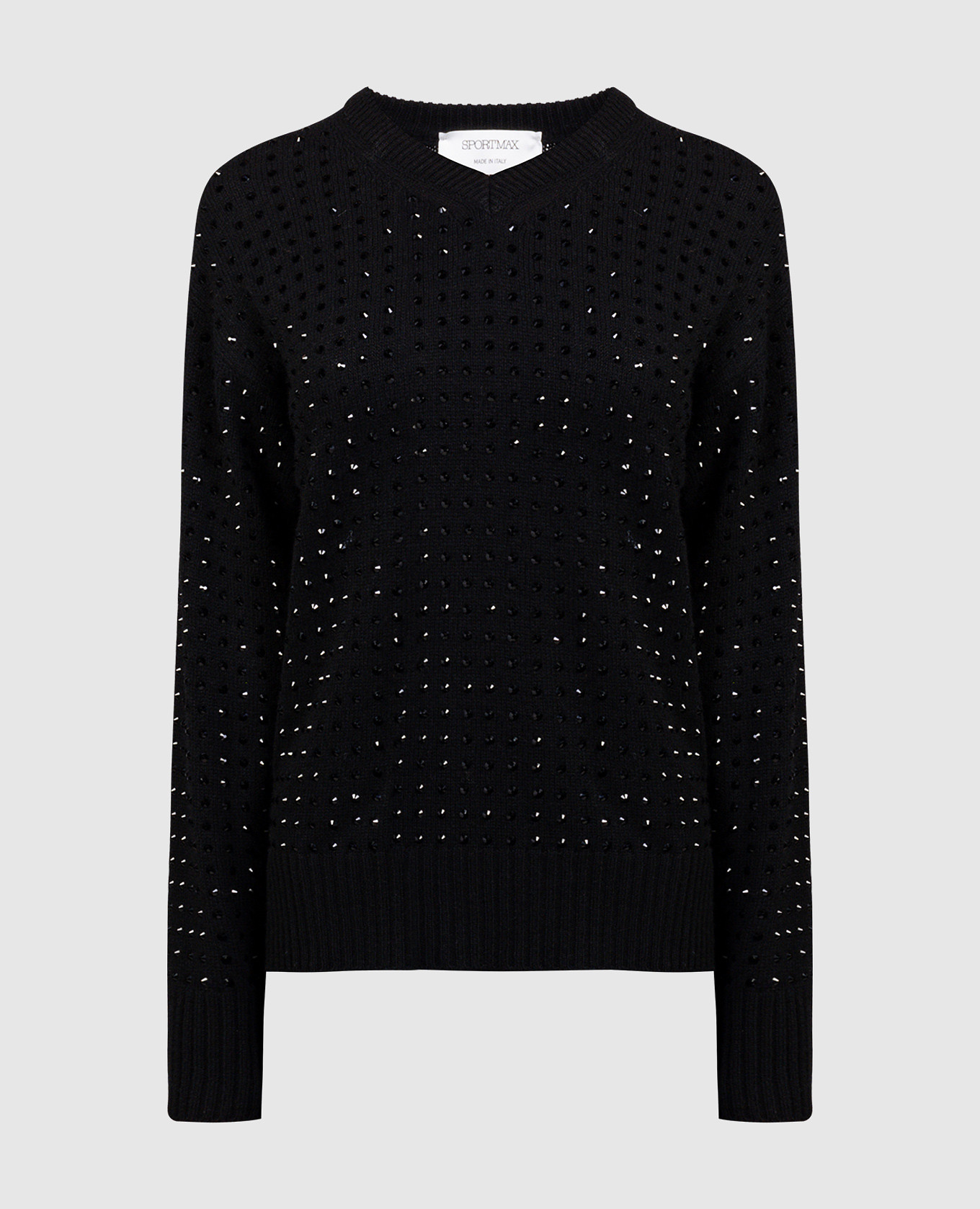 Uta black pullover with crystals