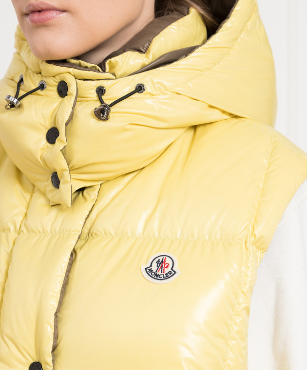 Moncler Желтый пуховой жилет Luzule 1A0006468950 изображение 5