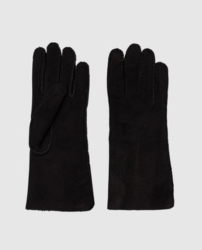 Caridei Черные замшевые перчатки 7006