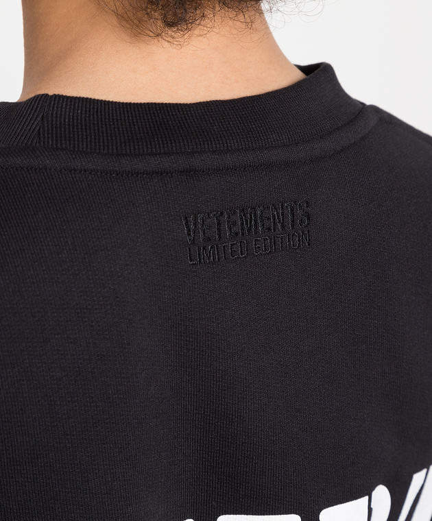 Vetements Black sweatshirt with a print UE54CW140B image 5