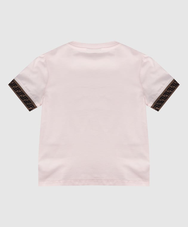 Fendi Дитяча рожева футболка у візерунок FF BFI117ST8 зображення 2