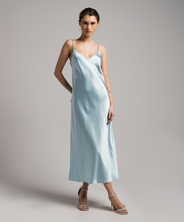 JOSEPH Clea satin slip dress - Green