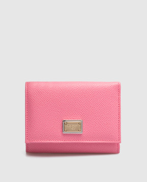 Dolce&Gabbana Continental pink purse with metal logo BI0770A1001
