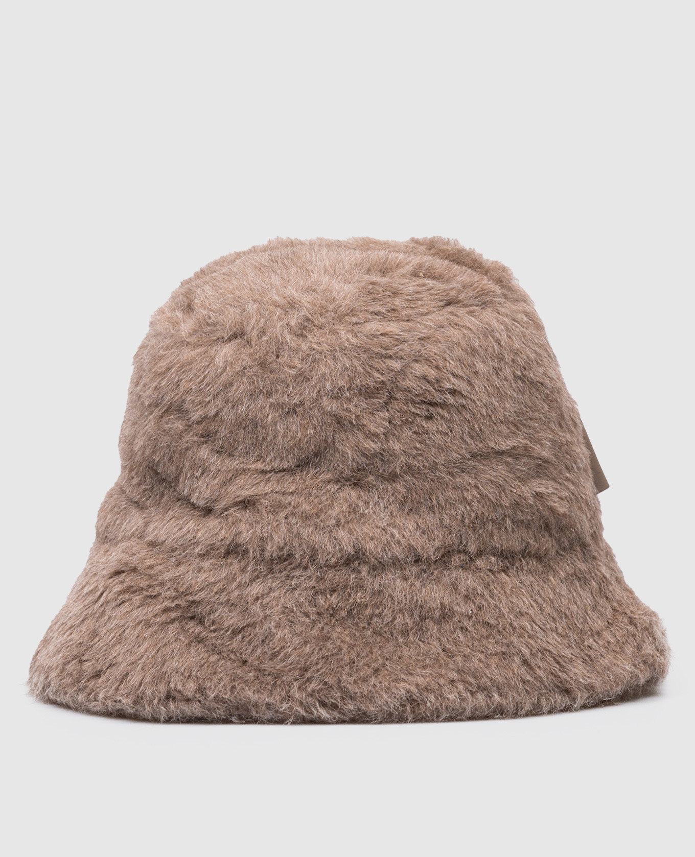 

Коричневая панама Figura1 с альпаками, кашемиром и шелком с логотипом., Коричневый, Панамы
