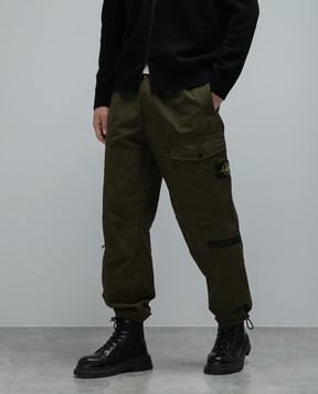 Stone Island Брюки карго цвета хаки с логотипом 791531412