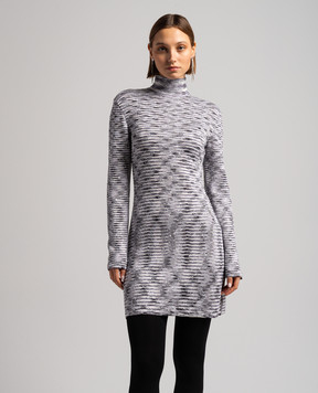 Missoni Белое платье в полоску с пайетками DS23WG4OBK030L