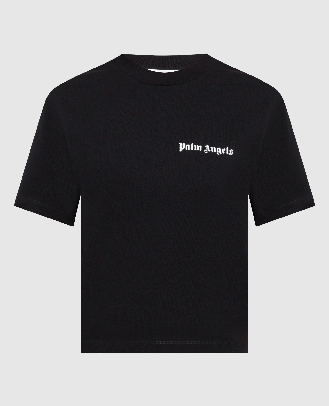 Черная футболка с контрастным принтом логотипа