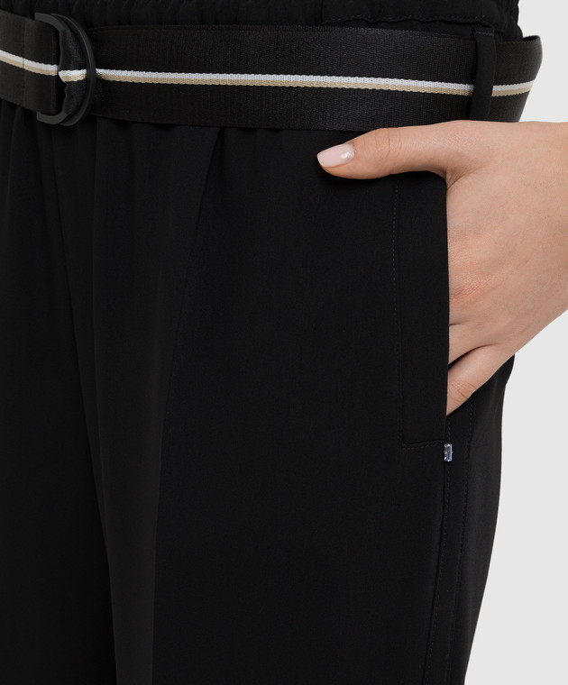 Max Mara Sportmax Code Черные брюки BLANC изображение 5