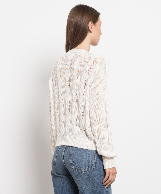 Peserico White cardigan with sequins S99389F03A9142 image 4