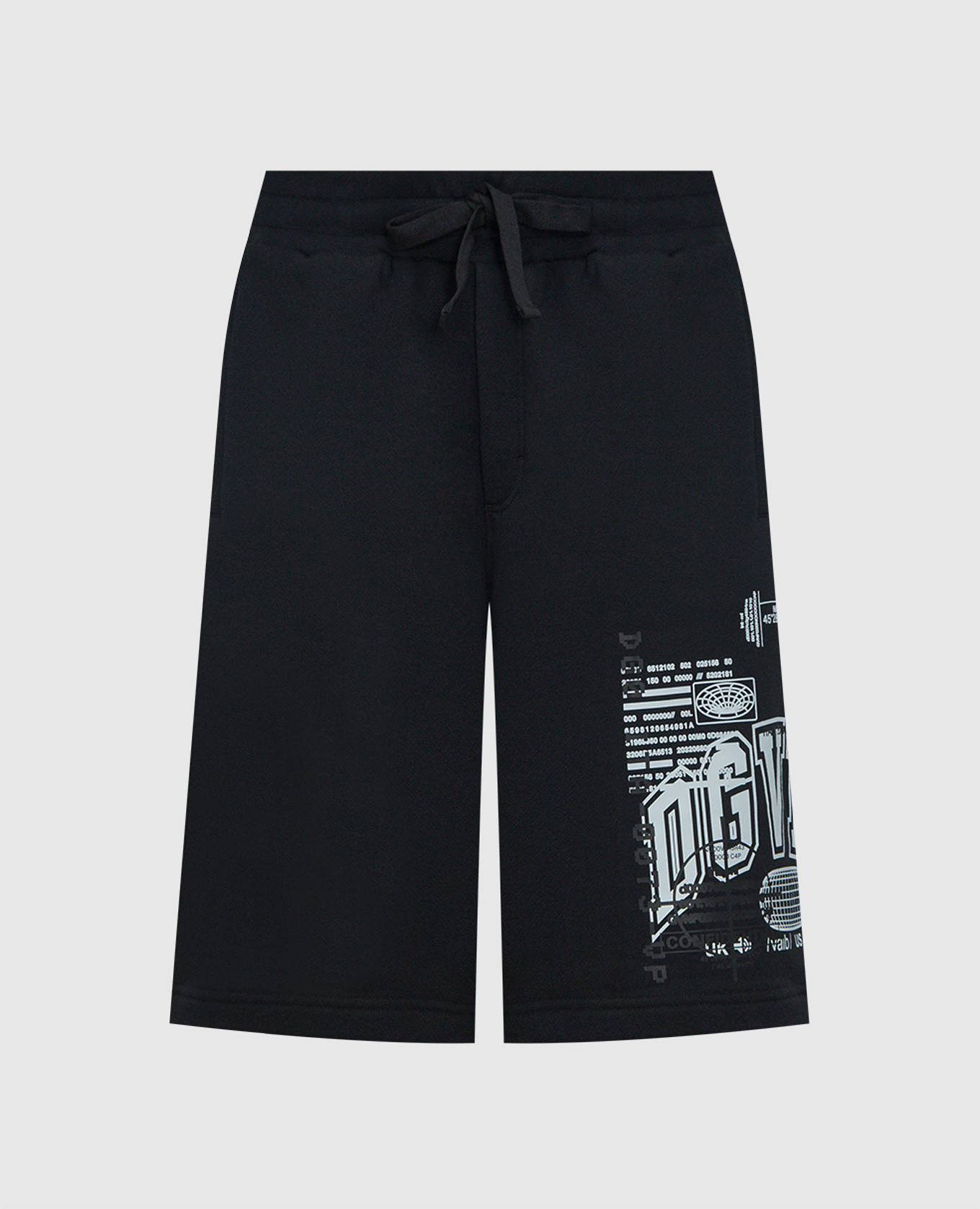 Black shorts with contrast print DGVIB3
