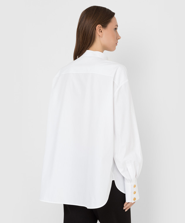 Balmain Белая рубашка XF1HR005CB27 изображение 4