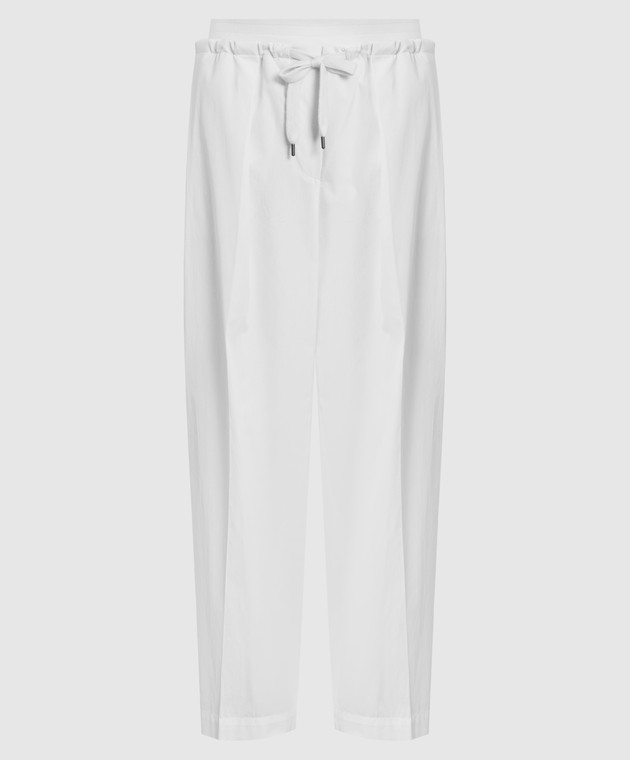 Brunello Cucinelli Білі штани вільного крою MP188P8061
