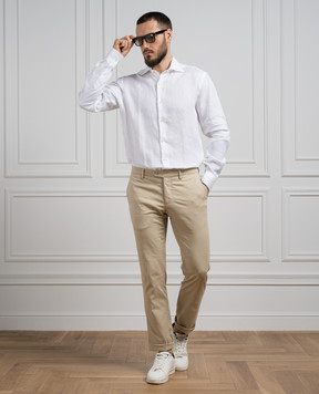 Marco Pescarolo Бежевые чиносы с шелком SLIM804900