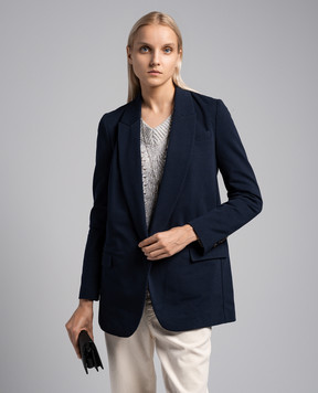 Brunello Cucinelli Синий жакет с цепочкой мониль M0R242204