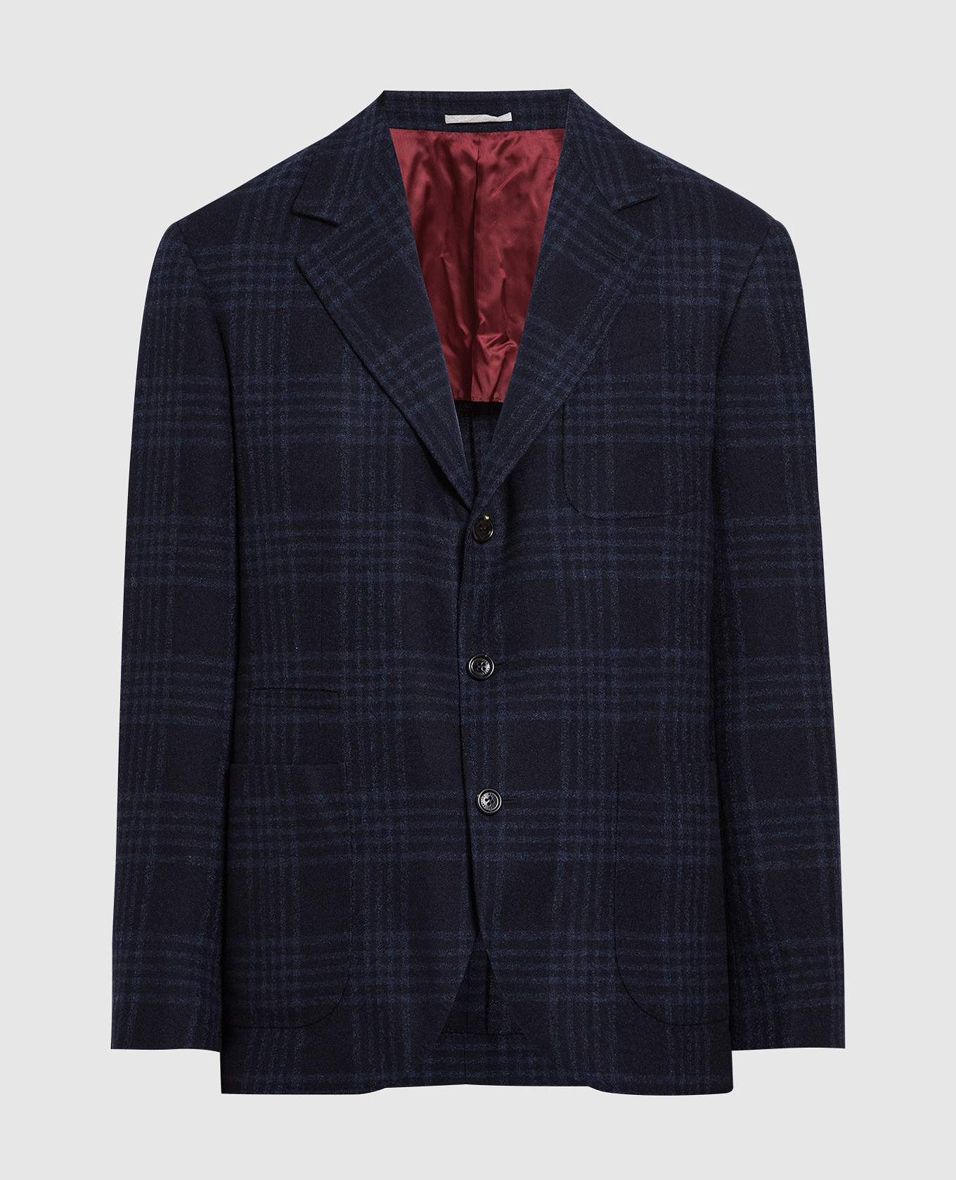 Black Windsor check wool, silk and cashmere blazer