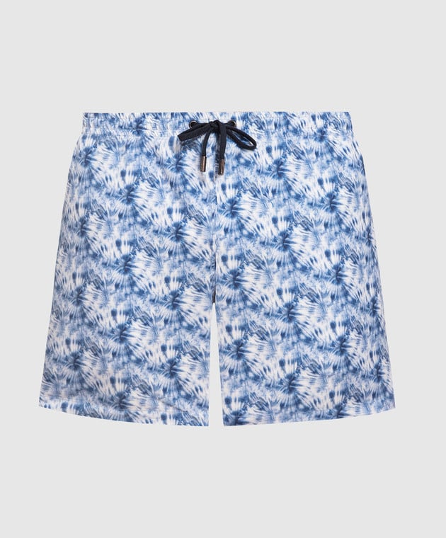 CAPOBIANCO Blue tie-dye swim shorts 14M770ST00