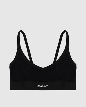Off-White Black top with contrasting logo OWUA040C99FAB002