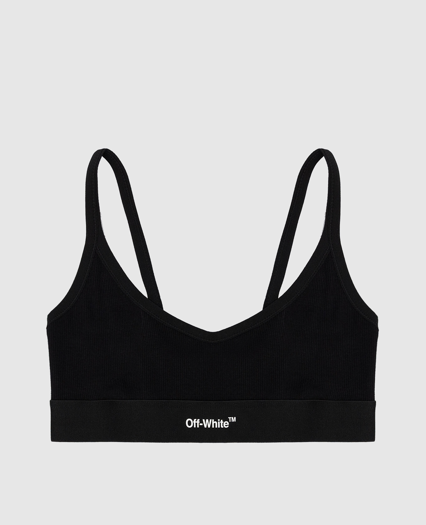Black top with contrasting logo
