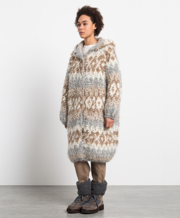Brunello Cucinelli Коричневое пальто M1U344106 изображение 3