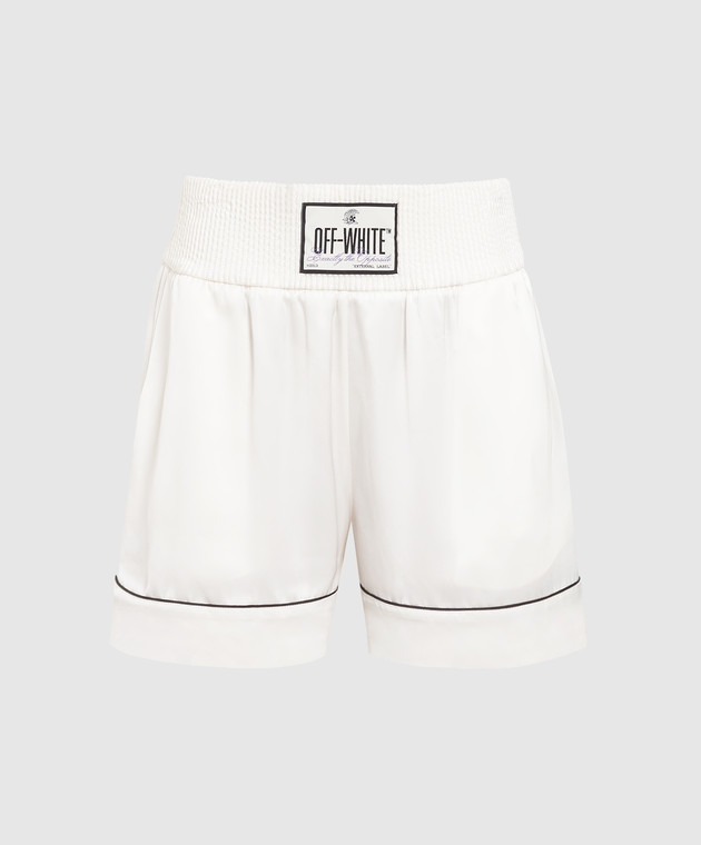 Off-White White shorts with logo OWCB051S23FAB001