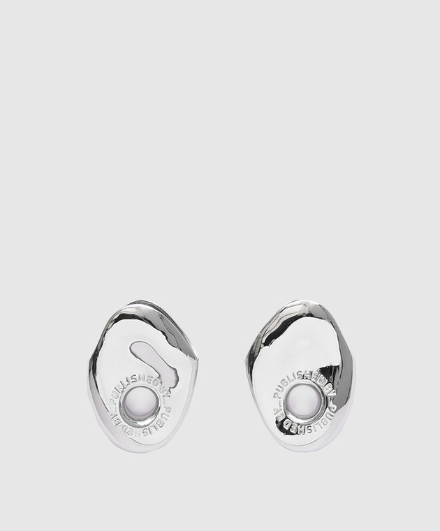 Published by Silver earrings with a logo HESS2301