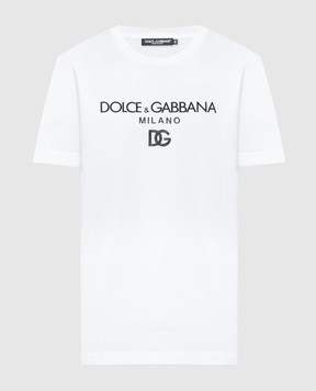 Dolce&Gabbana Біла футболка з логотипом G8PD7ZG7B9X