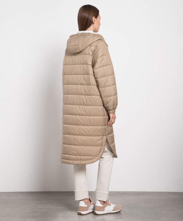 Brunello Cucinelli Beige quilted jacket with monil chain MH5049699P image 4