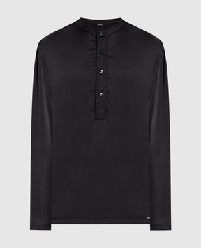 Tom Ford Чорна піжамна сорочка з шовку T4H161010