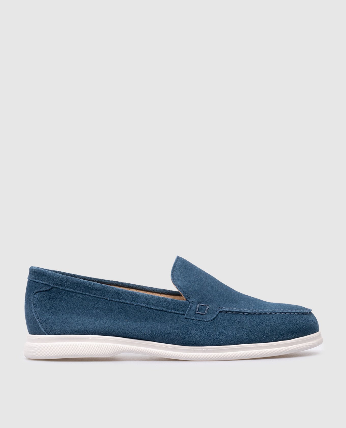 Suede blue loafers