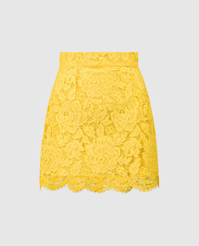 Dolce&Gabbana Желтая юбка из кружева F4B7LTHLM7L