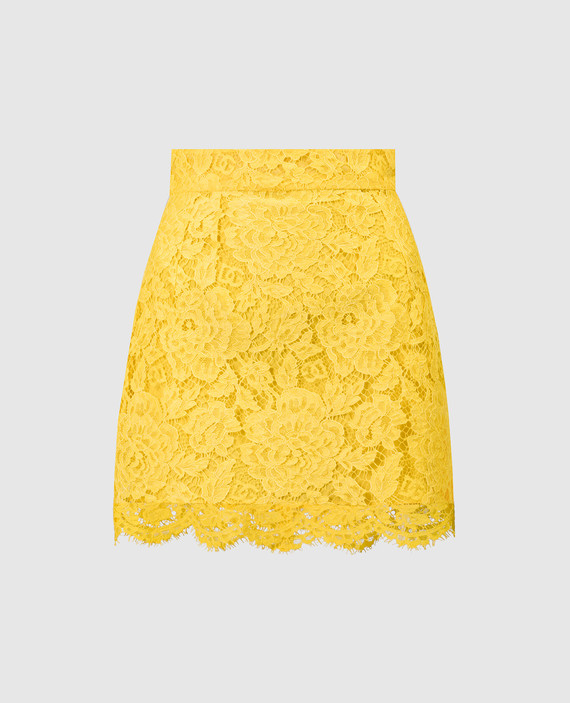 Yellow lace skirt