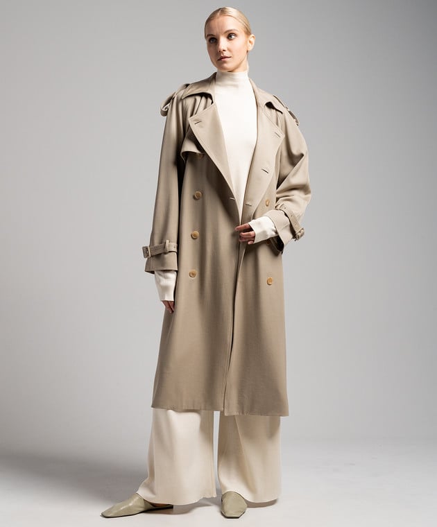 The Row June wool beige trench coat 7487W2323 buy with Hungary