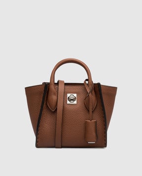 Ermanno Scervino Коричнева шкіряна сумка-тоут Maggie D433S362CZY